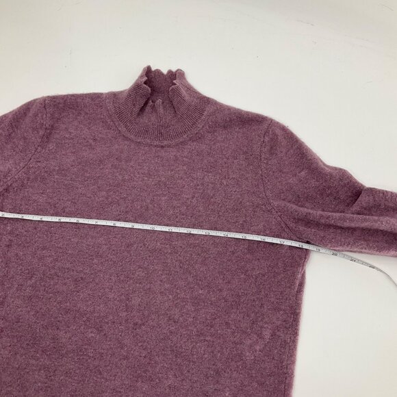 Nanette Lepore Womens Purple Cashmere Ruffle Sweater Size M preppy classic soft - Picture 7 of 10
